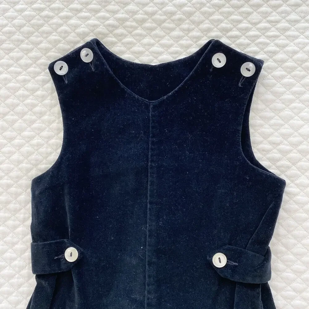 Adorable Vintage Velvet Jon Jon, Size 12m-24m - Picture 2 of 6